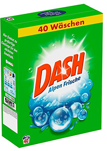Dash Vollwaschmittel Pulver Alpen Frische, 2,6 kg - 40 Waschladungen, 1er Pack (1 x 2,6 kg)