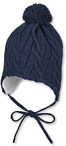 Sterntaler Fliegermütze für Jungen mit Bindebändern , Blau (Marine 300) , 47