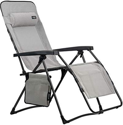 Westfield XL Relaxliege hellgrau textilene bis 140 kg belastbar