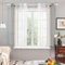 Deconovo Cortinas Translúcidas en Degradado Salón Dormitorio 2 Piezas, Visillos Cortinas para Ventanas de Balcón Modernas Elegancia, 140x175 cm, Gris Claro