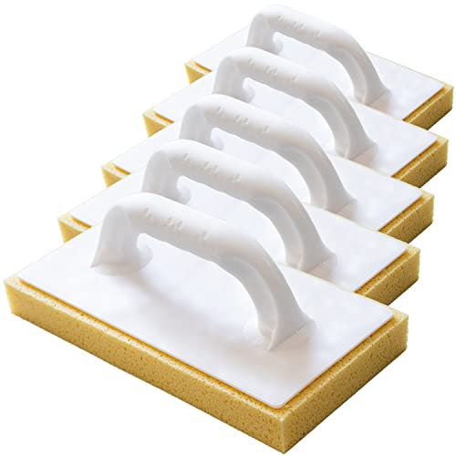 Kronen Hansa 5x Reibfix Planche de lavage pour carrelage avec support éponge hydro pour laver les carreaux (éponge à carrelage, planche de nettoyage, quadrillée, 140 x 280 mm, épaisseur 30 mm)