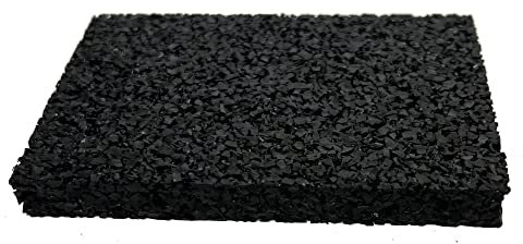 25 almohadillas de terraza 90 x 60 mm para terraza en 10 mm de grosor, granulado de goma