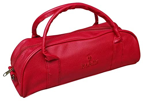 Acclaim Newport - Borsa da bowling a tre ciotole in pelle sintetica effetto pelle effetto prato verde, con divisori e tracolla (rosso)