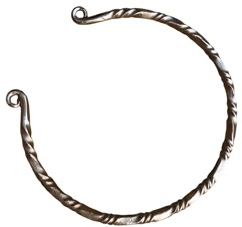 NauticalMart Medieval Iron Necklace Traditional Celtic Torq Torque, Hand Forged Torc, Medieval Nordic Torc, Authentic Neckand Ancient Norse Neck Ring Viking Torc Gift Jewelry for Men Women