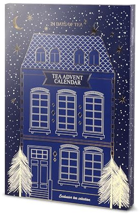 Beckys Tee-Adventskalender mit 24 Teebeuteln a 1,5g XL – einzigartige Auswahl wie Rooibostee mit Pfefferminze, Schwarzer Tee mit Waldfrüchten, Grüner Tee mit Hibiskus, eine geschmackvolle Geschenkidee