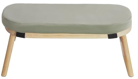 MINRS Panca per meditazione, pieghevole, in legno, con cuscino, ergonomica, per ginocchia e seduta, meditazione più profonda e lunga, verde