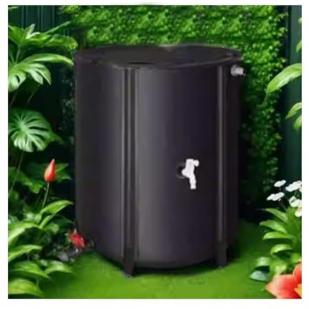 Serbatoio di raccolta dell'acqua piovana pieghevole portatile da 500 litri Sistema di raccolta dell'acqua esterna ecologico Raccolta e stoccaggio efficiente della pioggia per uso domestico