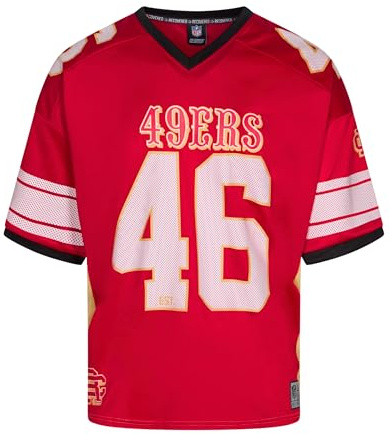 Recovered San Francisco 49ers NFL Mesh Oversized Top Jersey Trikot Rot - M