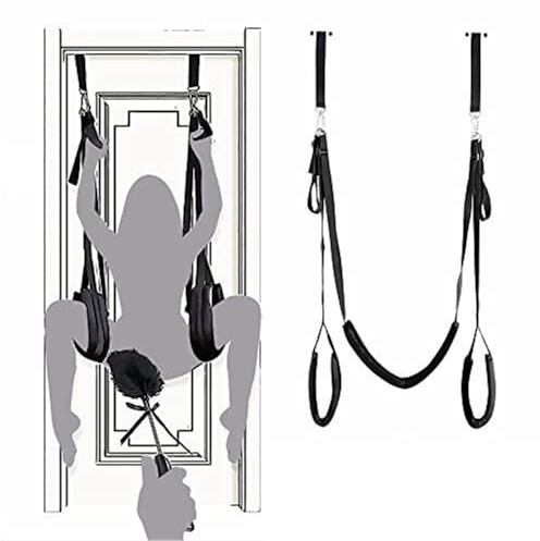 BFLaiCai Door Swing Set Love with Spring Tickler Paddle Sling Sex with Wide Padding Duty Swings Robust BDSM Toy Furniture Holds Up to 300 Lbs