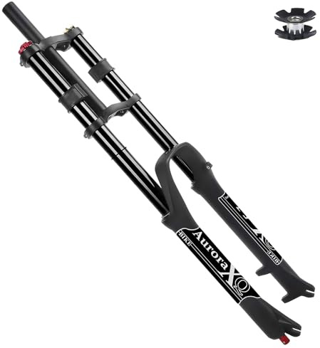 26/27,5/29 tum mountainbike fjädergaffel för DH XC Air Double Shoulder Downhill rakt rör, returjustering MTB-framgaffel 9 mm QR