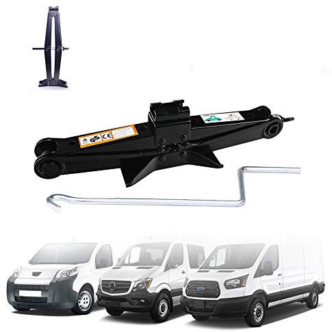 DICN 2 Tonne Scissor Car Jack Repair Tool Kit with Crank Handle for Van Ford/Mercedes-Benz/Peugeot/Renault/Citroen