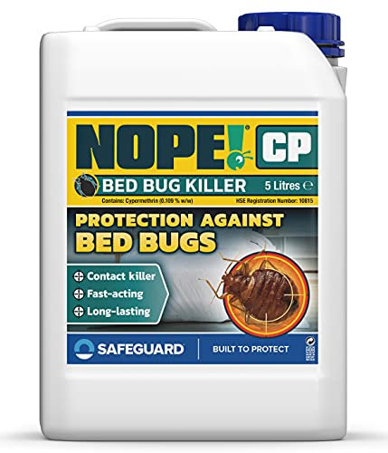 NOPE! CP Bed Bug Killer Spray Treatment (5 Litre) - Odourless & Non-Staining, Extended Residual Kill up to 3 Months for Mattress, Bed Frames, Carpets, Furniture