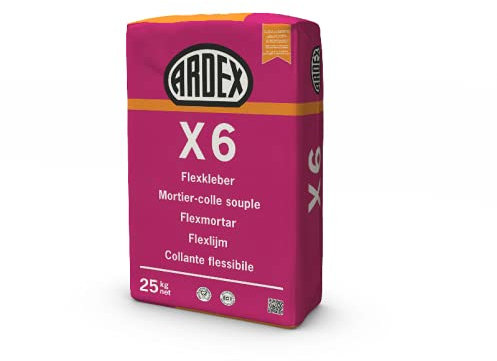 Ardex X6 Flexkleber 25 kg Fliesenkleber Innen und Außen Flexmörtel für Stein/Kleber für Naturstein