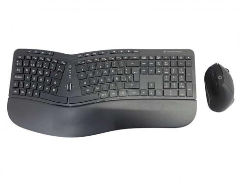 Conceptronic ORAZIO02ES Ergo - Kit inalámbrico de Teclado ergonómico y ratón Vertical, español
