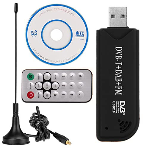 RIWPKFH Clé USB TV numérique satellite infrarouge DAB FM DVB-T RTL2832 FC0012 SDR RTL-SDR Dongle Stick Digital TV Tuner Récepteur