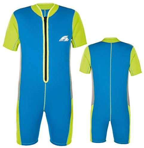 F2 Kids Neoprenanzug ~ Kite Wake NEOPREN Shorty FÜR Kinder 4 bis 14 Jahre (10 Jahre)