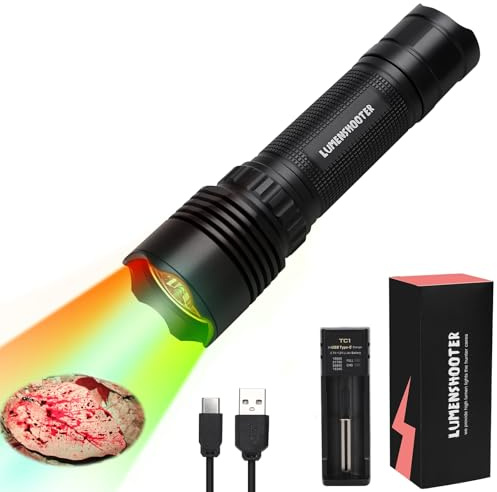 LUMENSHOOTER B2 Blood Tracking Light for Deer, Blood Tracker Flashlight for Hunting, Deer Hunting Accessories for Men