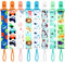 ZOCONE 8 Piezas Cadenas para Chupetes Bebe, Chupete Cuerda Tela Suave Cadena para Chupete con Clip Reutilizable Cadena Chupete Bebe para Niño y Niña Chupetero de Cinta para Evita Chupete Pierda (B)