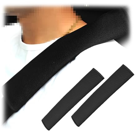 Adunsiaoto Coprire La Cintura Di Sicurezza Dell'auto, Cuscinetti per Cinture Di Sicurezza per Auto Morbidi E Confortevoli, Coprire La Cintura Di Sicurezza Universale per Bambini E Adulti(Nero)