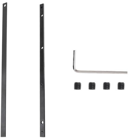 VZU 2PCS Guide Rail Connector Kit Compatible with Makita P-45777 Plunge Saw SP6000 198885-7, Curtain Track Accessories, Guide Rail Connector Compatible with Festool, Bosch(Black)