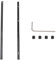 VZU 2PCS Guide Rail Connector Kit Compatible with Makita P-45777 Plunge Saw SP6000 198885-7, Curtain Track Accessories, Guide Rail Connector Compatible with Festool, Bosch(Black)