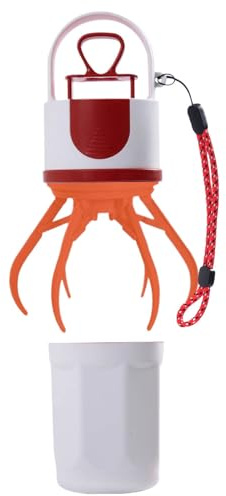 Dispenser per escrementi per cani, in PP 6,5 x 6,5 x 21 cm, con 6 artigli, senza tocco, con dispenser per sacchetto, igienico, portatile, facile da pulire, per escursioni all'aperto, viaggi, uso in a