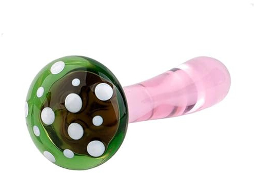 HTdangT Consolador De Cristal Con Forma De Seta, Pene Artificial, Tapón Anal, Masturbación Femenina, Juguetes Sexuales For Adultos For Mujeres Y Hombres, Masaje De Próstata