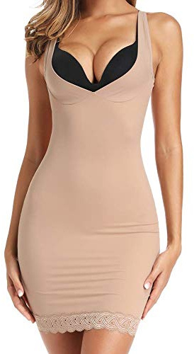 Joyshaper Control Dress Shaping Full Slip for Women Under Dresses Beige M