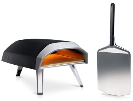 Ooni Koda 12 Bundle – Four à Pizza à Gaz Portable 30 cm avec Pelle à Pizza en Aluminium 30,5 cm – Cuisson sur Pierre en 60 Secondes – Pack Complet Extérieur pour Jardin et Camping