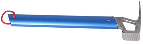Phefop ShineTrip Martello da Campeggio all'aperto, Acciaio Inossidabile e Alluminio, Martello da Picchetto per Tenda Multifunzione, 12,2x3,5x1,2 Pollici per Campeggio Ed Escursionismo (BLUE)