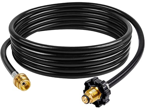GASPRO 18-fots propan slangadapter, kompatibel med Mr. Heater Buddy värmare, bärbar grill och mer, ansluter till 2,3-45,4 kg tank