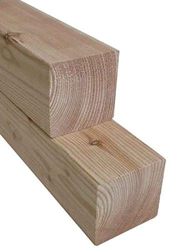 Gartenwelt Riegelsberger Pfosten Kantholz Lärche 90x90 mm Höhe 800 mm Konstruktionsholz 4-seitig glatt Holzzaun Holz Zaun Gartenzaun Vorgartenzaun Dichtzaun Friesenzaun Lärchenholz