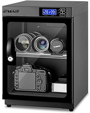 AUTENS 30L Dehumidifying Dry Cabinet Box, Digital Control Noiseless and Energy Saving, for DSLR SLR Camera Lens and Electronic Equipment Storage,Temperature Humidity LED Dual Screen