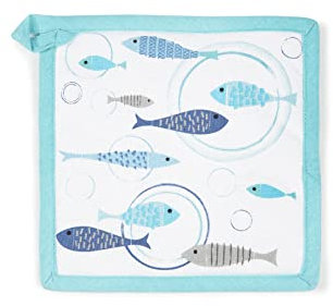 Excelsa North Sea Presina da Cucina, Cm. 20 x 20, Fodera 100% Cotone, Imbottitura in Poliestere