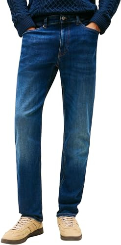 Tommy Jeans Ryan Slim Str Ai0255 Dm0dm21892 Pantalones, Mezclilla (Denim Dark), 28W / 32L para Hombre