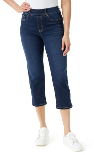 Gloria Vanderbilt Women's Shape Effect Pull On High Rise Straight Leg Capri Standard