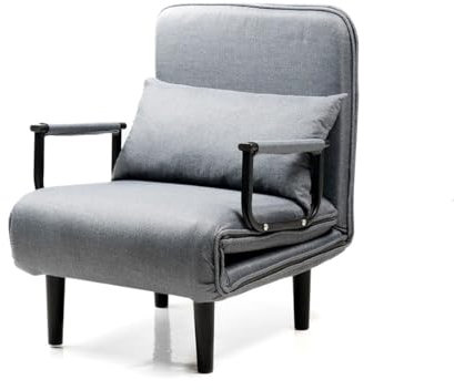 InnovaGoods® Schlafsofa, 4-in-1, dreifach zusammenklappbar, mit 6-stufiger Verstellbarer Rückenlehne, Neigung und gepolstertem Kissen, ideal für Büro, Schlafzimmer, Wohnzimmer, Traglast 150 kg