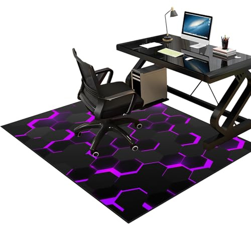 Protector Suelo Silla Ruedas Alfombra Antideslizante Silla Gaming Alfombrilla Protectora Suelo para Silla de Oficina Alfombra silla Escritorio para Suelos Duros, Laminado, Parqué 100 x 120 cm