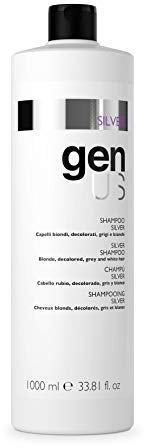 Champú anti-amarillo de plata de los GEN US Con cabello gris azulado URHR84 blanqueado y blanco