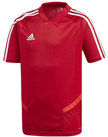 Adidas Unisex Kinder TIRO 19 Training Kurzarm-Fußball-Trikot, Power Rot/Weiß, 5-6A