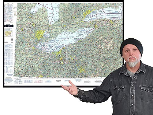 FAA Chart: VFR Sectional Detroit SDET (Current Edition). Art Print Quality, Suitable for Framing. Current Edition Printed on Demand. Ships Rolled - Not Folded.