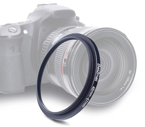 Adaptateur de filtre de 46 mm à 67 mm Compatible avec tous les objectifs de 46 mm à 67 mm UV, ND, CPL, filtre, filtre de caméra de 46 mm à 67 mm (46-67 mm)