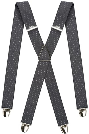 Pierrot Herrhängslen, breda och i vintagestil, tillverkade i Tyskland/Frankrike, justerbar längd upp till 130 cm, 100 % tysk och fransk, L
