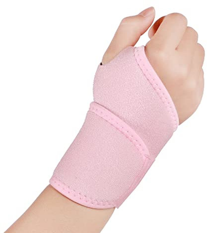Protège Poignet Support Poignet Bandage Protection de Poignets Orthèse élastique de Poignet pour Arthrite, Tendinite, Fitness, Badminton, Tennis Pour Mains Gauche et Droite 1 pièces (rose)