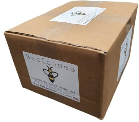 BeeCandee Bee Fondant - Beekeeping Supplies UK - Bee Feed Food 12kg Box (8 x 1.5kg pouches)