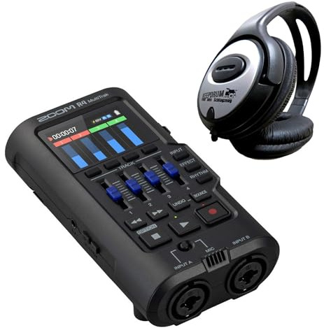 Zoom R4 MultiTrak mobiler 4-Spur Audio-Recorder + keepdrum Kopfhörer