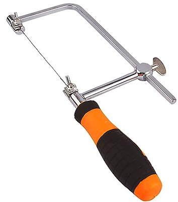 VOBOR Scie À Chantourner, Scie À Chantourner Polyvalente Scies À Métaux Haute Résistance Avec Lames De Rechange De 15 Cm Pour Le Travail Du Bois (S)