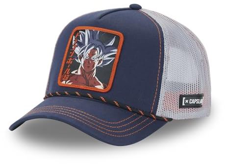 Capslab Son Gokû Dragon Ball Super Bleu Gris Casquette de Camionneur Réglable