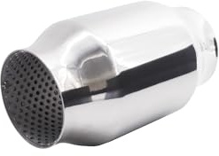 Simoni Racing ESR4 - Silencieux Sport Universel, Sortie Ronde Droite, Silencieux Droit pour Auto en Acier Inoxydable, Longueur 160 mm