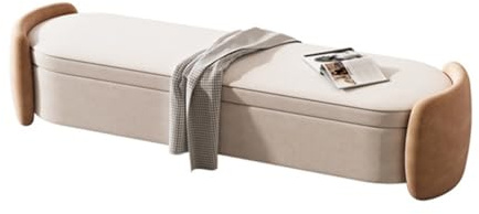 schäslong Ljus lyxig sänggavel i sovrummet, förvaringsbädd, soffa fram, lång, bänk entrén, skobänk(Yellow,Medium)